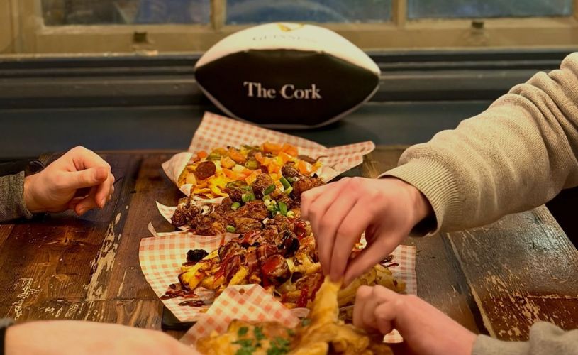 The bar at The Cork in Bath